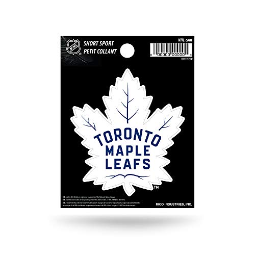 Rico Industries NHL Hockey Toronto Maple Leafs Short Sport Decal 3.75' x 4.75' Die Cut Team Logo Short Sport Decal