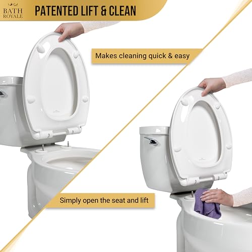 Image of Bath Royale Toilet Seat (Round or Elongated), Slow Close (Soft Close, Quiet Close), Stain-Resistant and Easy to Clean, Fits All Toilet Brands, Premium Series or Heavy Duty Executive Series - 5 Pack