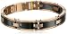 Men's Two-Tone Ceramic and Stainless Steel Link Bracelet