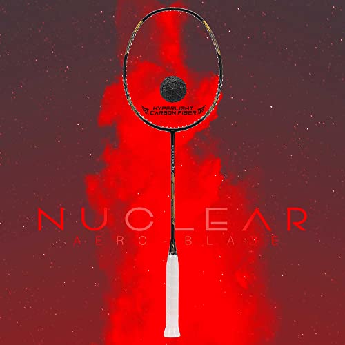 Image of Hundred Nuclear 72 Carbon Fibre Unstrung Badminton Racket with Full Racket Cover for Intermediate Players