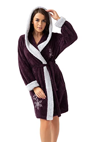 Peignoir femme polaire à capuche fabriqué en UE veste hiver avec poches