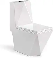 Vaso Sanitário Acoplado (monobloco) Imperial Diamond + anel de vedação + mangueira flexível inox 60 cm - Smart Norte