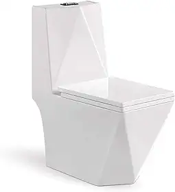 Vaso Sanitário Acoplado (monobloco) Imperial Diamond + anel de vedação + mangueira flexível inox 60 cm - Smart Norte