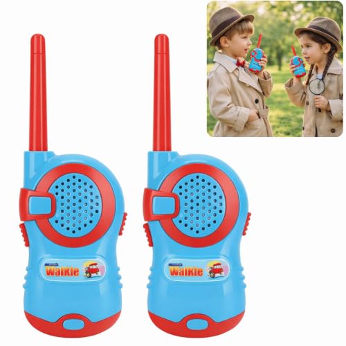 Kit 2 Walkie Talkies Infantis com Botão TALK, 20 x 7 cm