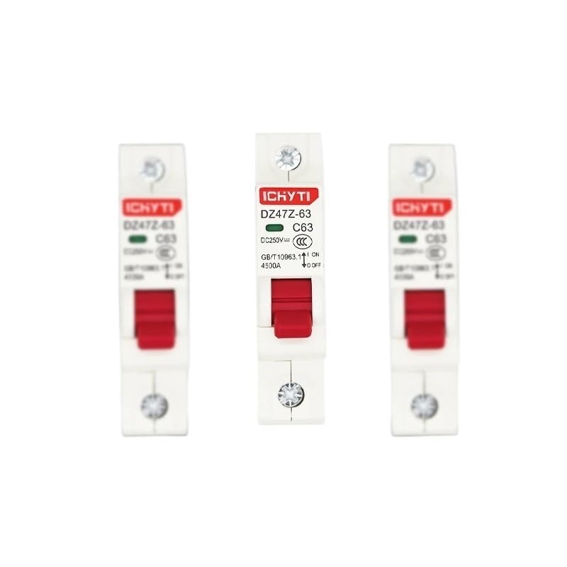 Interruttore Magnetotermico DC 1P Per Impianti Fotovoltaici - 12V-250V, Ampere Variabili (63A), Montaggio DIN