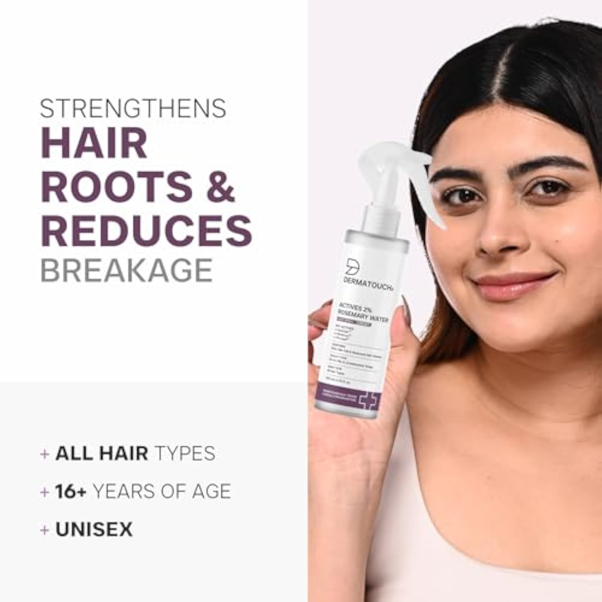Rosemary Hair Spray with 2% Actives, 20ml