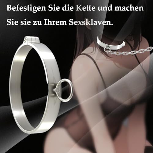 Bdsm Halsband Damen für Sex Selfbondage Sexhalsbänder Sklaven Halsband für Männer Sm Collar Metall Bondage Sklaven Outfit Männer Bondageset Fessel Set Anfänger Profi Bdsms Spielzeug Hart für Paare
