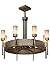 Meyda Tiffany 174903 Transitional Eight Light Chandelier from Mansfield Collection in Ombre Lavato Silver Mica Finish, 36.00 inches