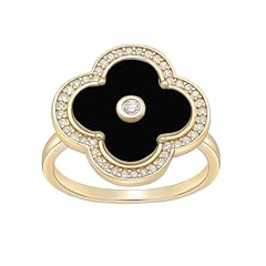 Black Onyx / Yellow Gold Plating