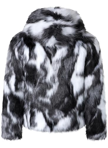 FANARCHER Men's Winter Faux Fur Jackets Hoodie Luxury Overcoat Fluffy Coats Long Sleeve Thicken Parka Outwear3