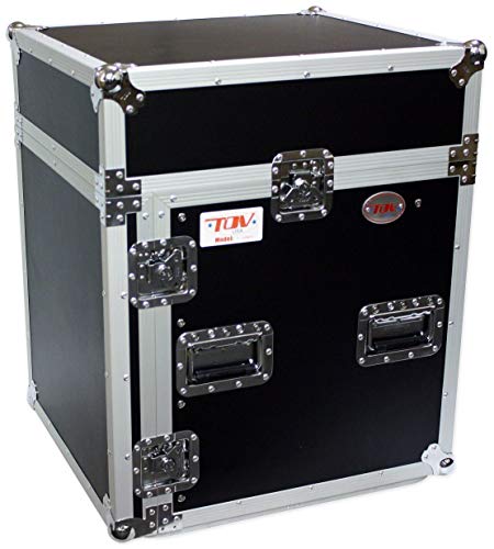 Prox Cases T-12Mrss 12 Space Amp Rack - Slanted Top 10U Dj Mixer Combo Rack Road Gig Ready Flight Case #TOP5