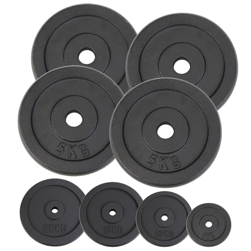 ALPIDEX Hantelscheiben Set Gewichte Gusseisen 5 kg | 10 kg | 15 kg | 20 kg...