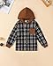 Yhnslsf 5t Boys Clothes Fall Winter 2 Piece Outfits Toddler Boy Sweatsuit Size 6 Brown Plaid Pockets Hoodie Pants Boys' Tracksuits Button Sweatshirts Sweatpants Sports Workout Clothing Jogger Set