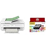 Canon TS9521C Wireless Crafting Printer, 12X12 Printing, White with Printer Ink