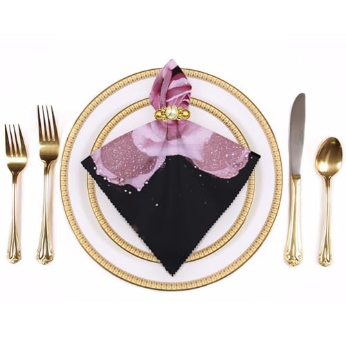 Servilletas de Tela Glitter Rose 2 Piezas miniatura 3