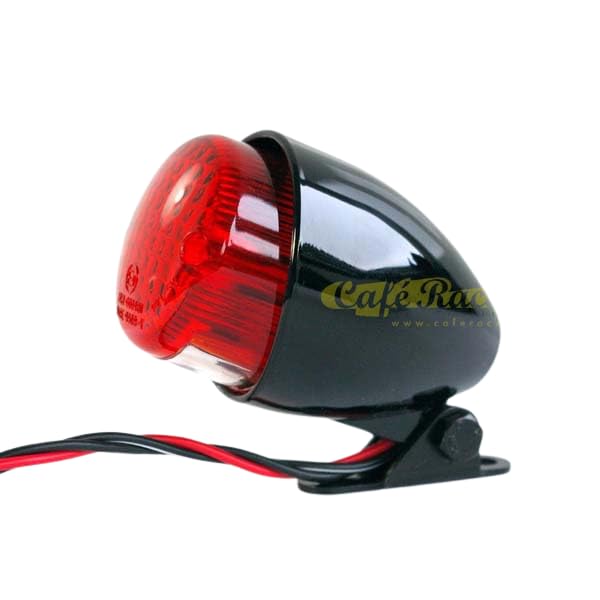 Cafè Race Faro posteriore nero Texas omologato con luce per targa