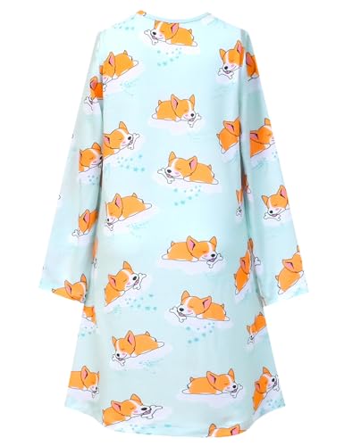 Mirawise Girls Long Sleeve Nightgowns Pajamas Sleepwear Pjs Princess Nightshirt Dress Dressing Gowns2