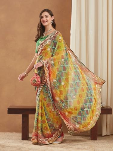 Image of Women's Banarasi Silk With Jacquard Print Saree With Blouse