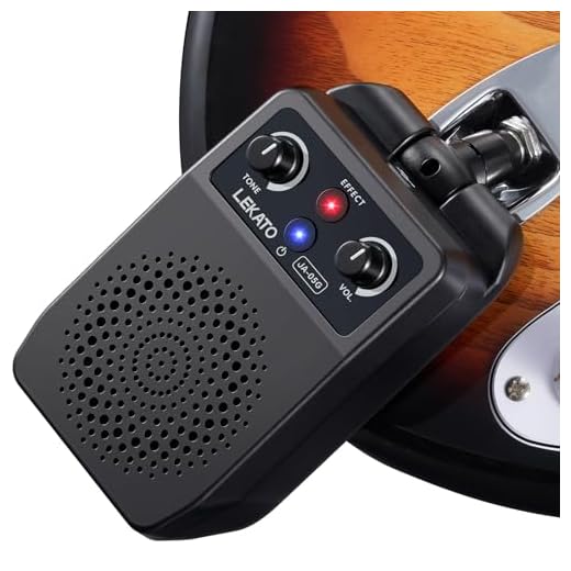 LEKATO Mini Amplificador Portátil 5W - Amplificador de Guitarra Eléctrica Recargable con Bluetooth y Multi-Effets Integrados