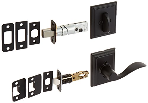 Schlage Lock Company F59ACC622ADDLH Accent Left Handed Interior Pack Lever Set with Single Cy, Matte Black (Interior Half Only)