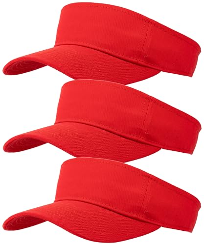 Image of 3 Pcs Sun Visor for Women Men Outdoor Sport Golf Tennis Softball, Adjustable Visors Hats
