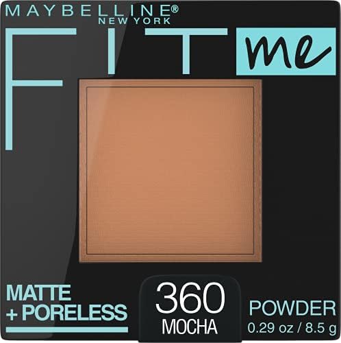 Maybelline Fit Me Matte + Poreless Pressed Face Powder Makeup & Setting Powder, Mocha, 1 Count