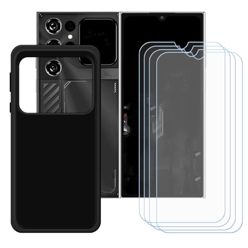 BMPNLSZ �K�p Oukitel C62 GT�p+[4�p�b�N]HD�����K���X�ėp�u���b�N�P�[�X�A�V���J�Q���P�[�XTPU�o���p�[�ی�o�b�N�P�[�X-Oukitel C62 GT�p�X�N���C�u�h�~�ی��(6,88")