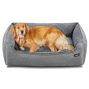 FEANDREA Dog Bed, Large Dog Sofa Bed with Removable and Machine Washable Cover