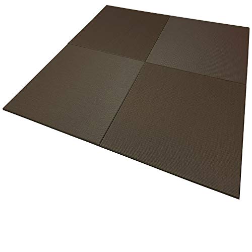 青畳工房 置き畳 畳 正方形 ダイケン 和紙 栗色 88cm 半畳 1枚 フローリング 紙畳 琉球畳 ユニット畳 国産 縁なし ユニット畳