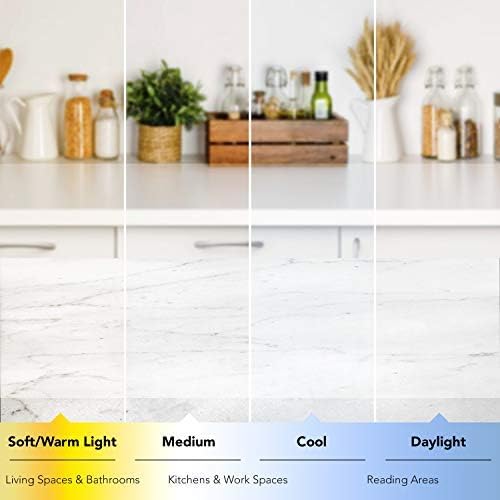 Instant Granite Premium Kitchen Countertop Vinyl Laminate Cover | Easy Installation | Displays No Seams | Peel & Stick | Durable Self-Adhesive | 36” x 72” | Marble Design | Italian White 6ft