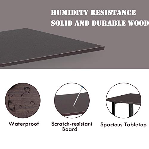 Tangkula Folding Desk No Assembly Required, Foldable Computer Desk For Small Spaces, Portable Small Collapsible Desk, Space Saving Foldable Laptop Table Home Office Desk (Coffee) #TOP7