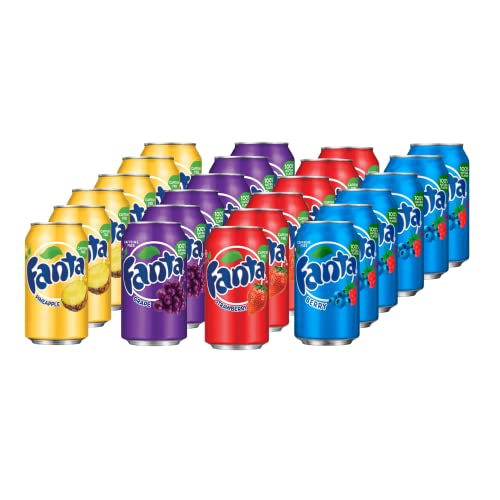 Fanta USA - Paquete de 24 latas variadas para fiestas, 4 sabores