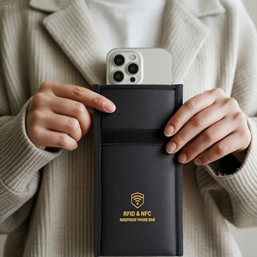 image for NXTEVL Faraday Bag for Phones and Car Keys(2Pack)， Faraday Cage Sign