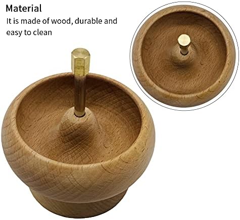 ALEOHALTER Bead Spinner Set, Spin Bead Loader Wooden Gem Workshop Bead Spinner, Bead Spinner Holder With Big Eye Needle Gifts, Jewelry Making Craft Wooden Bead Spinning
