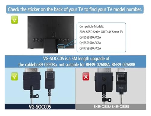 Câble One Connect BN39-02903A 2,5 M : performance premium pour Samsung OLED - 5