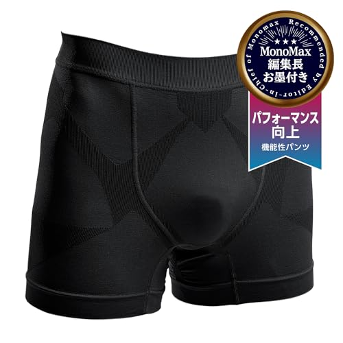 [Dr.EAST] 男性用DERIT TECH（デリットテック） SHORT SPATS ゴルフ マラソン パフォーマンス向上 機能性パンツ 締め付けないコンプレッションウェア (JP, アルファベット, M, 1, ブラック)