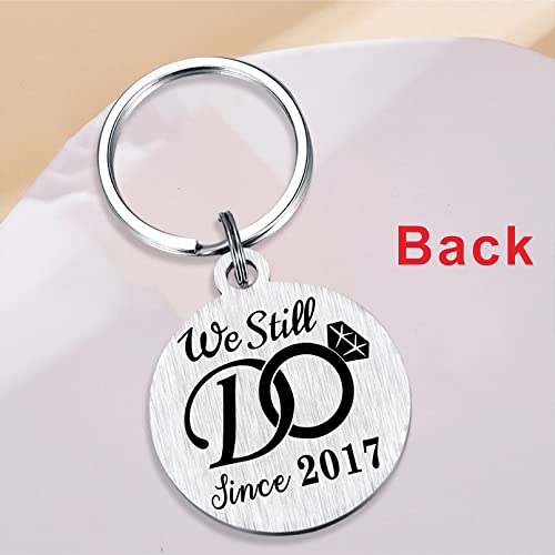 Tanwih 6Th Wedding Anniversary Keychain Gifts, We Still Do Since 2017, 6 Year Anniversary Decoration For Husband Men, 6 Yr Anniversary For Him #TOP2