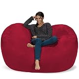 Chill Sack Bean Bag Chair: Huge 6' Memory Foam Furniture Bag and Large Lounger - Big Sofa with Soft Micro Fiber Cover - Cinnabar