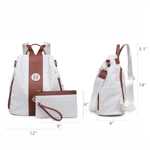 Image of Women Fashion Backpack Purse Multi Pockets Anti-Theft Rucksack Travel Shoulder Bag Handbag
