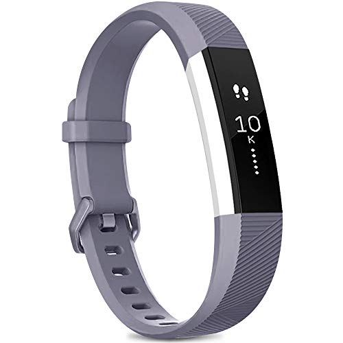 Yandu Correa Compatible con para Fitbit Alta HR/Fitbit Alta, Correa de Reloj para Hombres y Mujeres, Correa Deportiva Ajustable para Fitbit Alta HR/Fitbit Alta (sin Reloj) (Grigio, L)