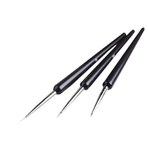 KESEE 3pcs Tiny Acrylic Nail Art Design Decoration Pen Brush Painting Drawing Tool New
