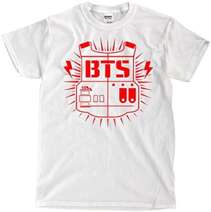 BTS logo red white shirt (3xl)