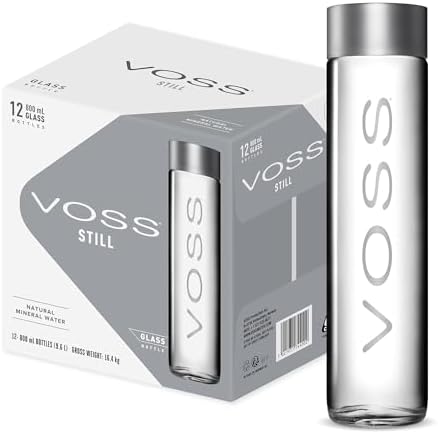 Voss Natural Mineral Water, 800ml X12 Still Glass Bottles