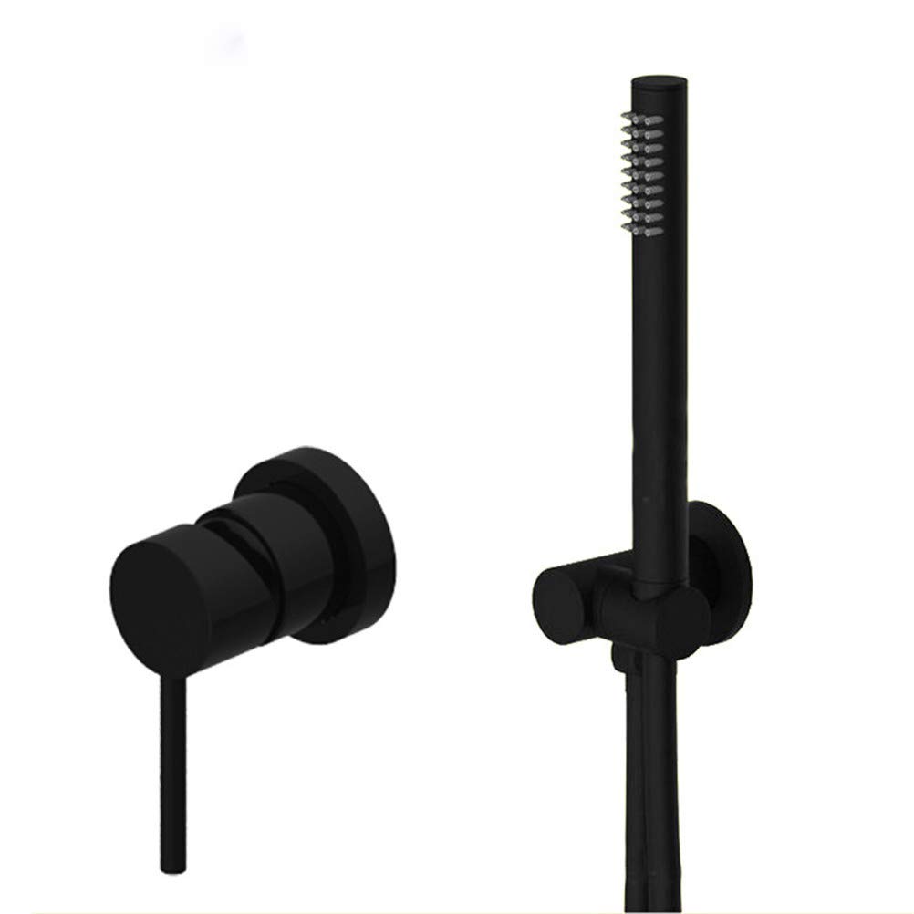Robinet de douche encastré avec valve de contrôle noir