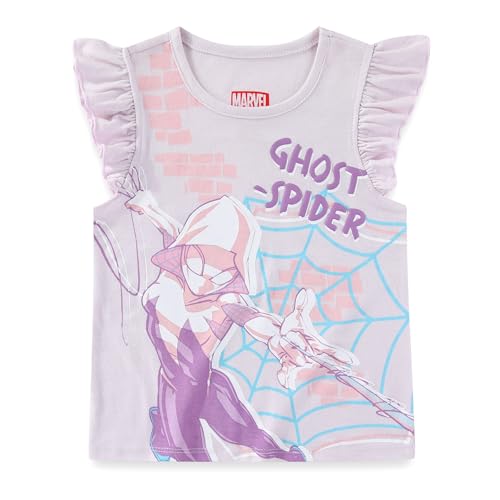 Image of Marvel Spider-Gwen Ghost Spider Girls Short Sleeve Shirt and Tulle Tutu Skirt with Headband Set for Toddler and Big Kids