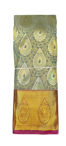 Image of VFCollections Women's Kanchipuram Silk Pure Pattu Sarees With Blouse