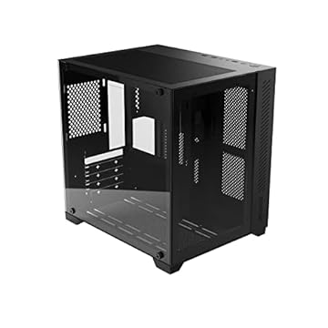 GABINETE GAMER FORCEFIELD BLACK VULCAN - FRONTAL E LATERAL EM VIDRO - PCYES - GFFBVP – PCYES