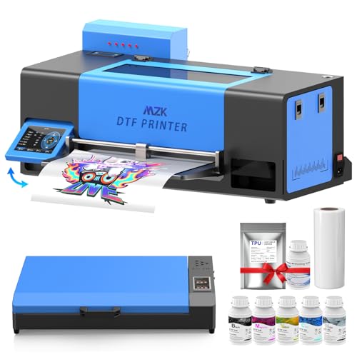 Image of MZK A3+ DTF Printer with I3200 HD printhead-Auto Cleaning Maintenance+Ink Anti-Clog Filter,3X Speed vs L1800 DTF Printer,5 inch Rotatable Touch Screen,Dual Ink Level Alert,Film Cutter,Gift Ink 2 Years