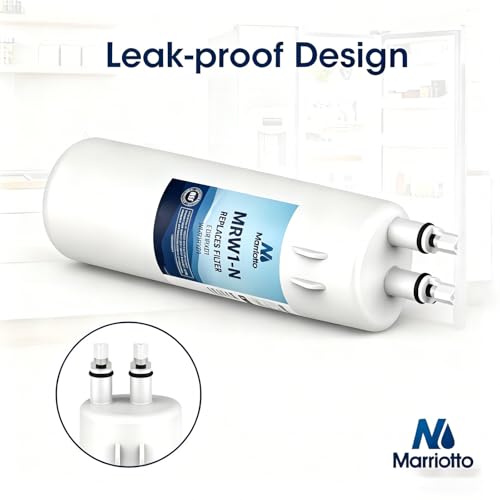 Image of MARRIOTTO EDR1RXD1 Refrigerator Water Filter Compatible with W10295370A, WHR1RXD1, KAD1RXD1, Filter 1, W10295370, P4RFWB, P8RFWB2L, 46-9930, 46-9081 Refrigerator Water Filter, Pack of 4