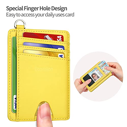 Image of Slim Minimalist Front Pocket Wallet, RFID Blocking Credit Card Holder Wallet with Detachable D-Shackle for Men Women